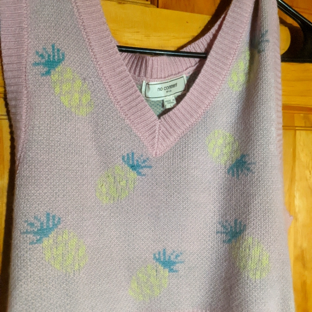 Pineapple Sweater Vest- No comment